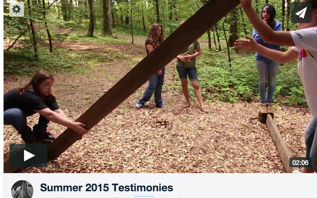 Testimonies from Summer Camp